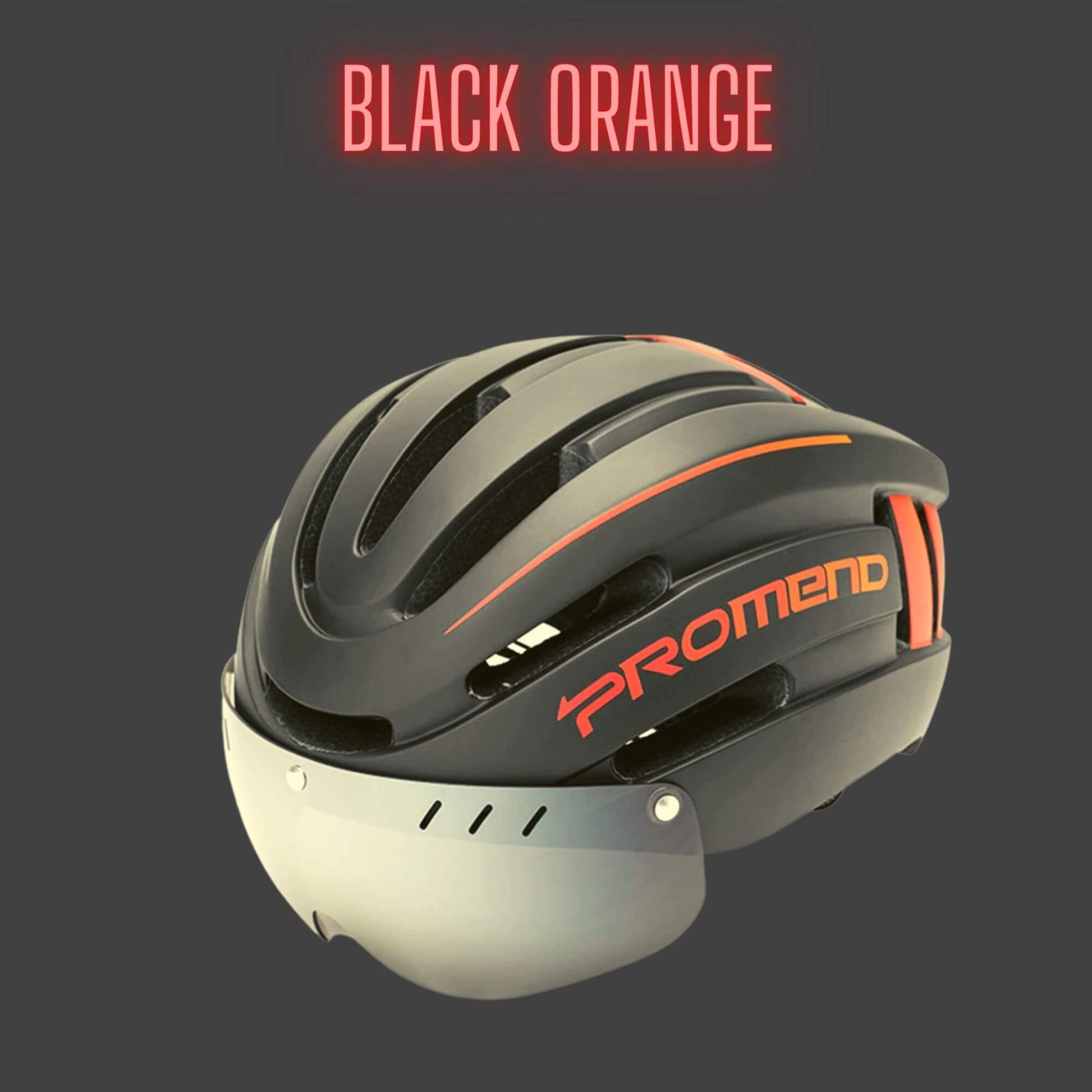 Bike helmet black and orange